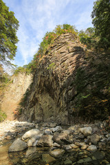 愛媛県久万高原町　面河渓　兜岩