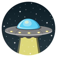 Ufo Flat Design Icon