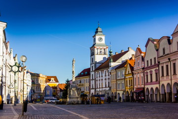 Obraz premium Downtown in Trebon, Czech Republic