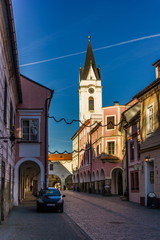 Fototapeta premium Downtown in Trebon, Czech Republic