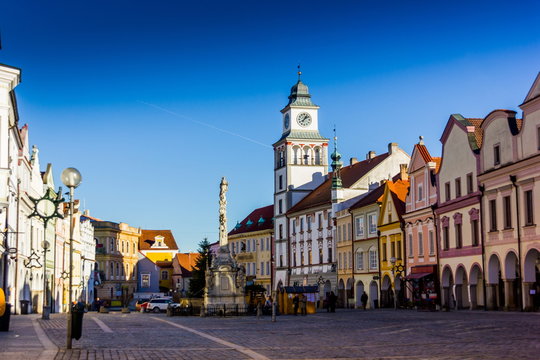 Downtown in Trebon, Czech Republic