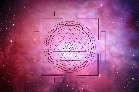 Sri Yantra - Heilige Geometrie - kosmisches Energiefeld 