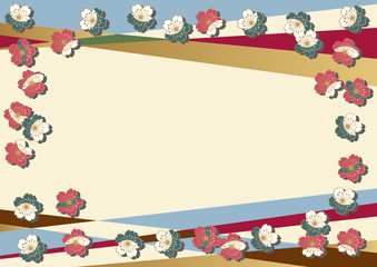 和柄の背景。桜の花の壁紙素材。春の背景素材。