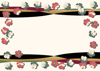 和柄の背景。桜の花の壁紙素材。春の背景素材。