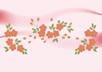和柄の背景。桜の花の壁紙素材。春の背景素材。