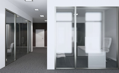 Modern office Cabinet. Meeting room. 3D rendering.