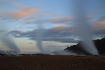 Namaskard, Námafjall geothermal area near Lake Myvatn and Reykjahlid, Iceland