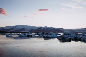 Obraz premium Südküste Island | Gletscherlagune Jökulsárlón