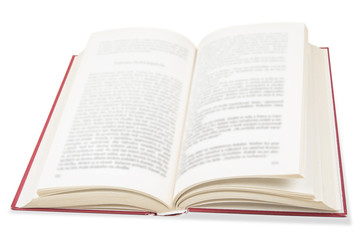 Obraz premium Opened old book on the white background