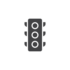 Fototapeta na wymiar Traffic light signal icon vector, filled flat sign, solid pictogram isolated on white. Symbol, logo illustration