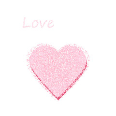 Pink heart isolated on transparent backdrop. Realistic hand made object for Valentine's Day.