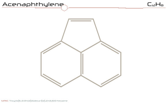 Large and detailed infographic of the molecule of Acenaphthylene