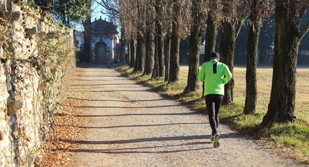 Correre nel parco in inverno - freddo
