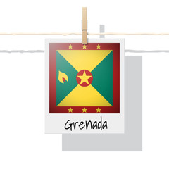 North America continent flag collection with photo of Grenada flag , vector , illustration