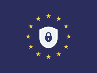 EU General Data Protection Regulation. eu gdpr vector illustration