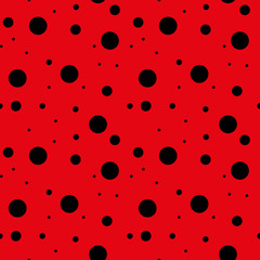 Abstract background with black circles. Seamless pattern