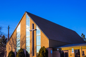 Modern Church At Sunrise