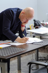 a successful businessman in the office