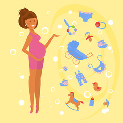 Young pregnant woman