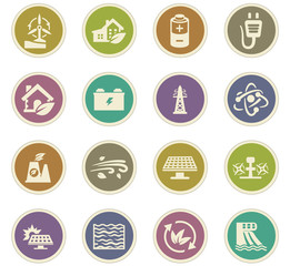 Fototapeta premium Alternative energy paper stickers