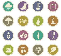 Fototapeta premium Autumn paper stickers