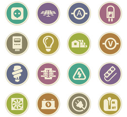 Electricity paper stickers