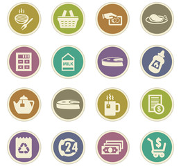 Grocery store paper stickers