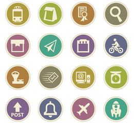 Post service icons set