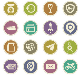 Post service icons set