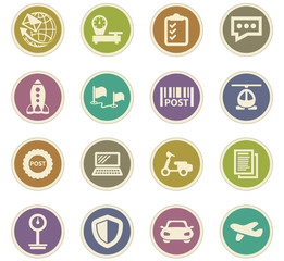Post service icons set