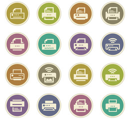 Print icons set