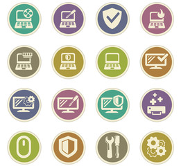 Repyer Diagnostics of computers icons set