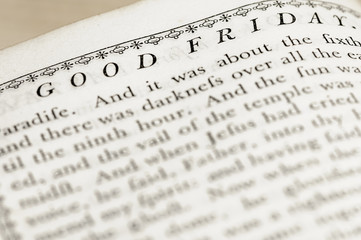 Order for Good Friday in a very old version of the Book of Common Prayer (CofE)