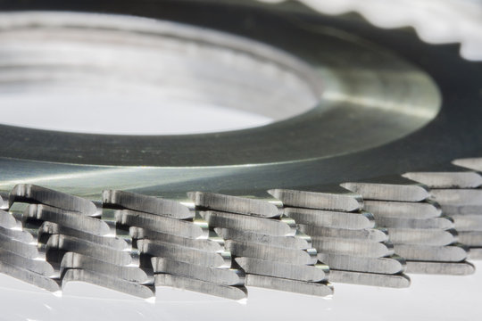 Horizontal Sawstack as abstract background