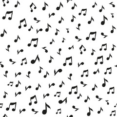 Fototapeta premium Abstract music seamless pattern background vector illustration for your design.