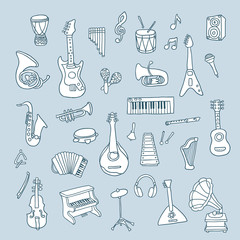 Set of Music Instruments.