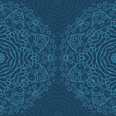 Ornamental half round lace pattern. Vector backgrounds collection.