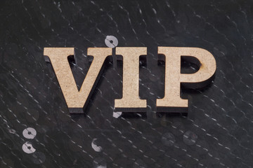 word VIP is written in abstract letters