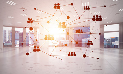 Obraz premium Networking and wireless connection as concept for effective modern business