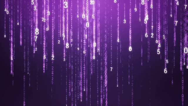 Matrix Digital Rain Purple