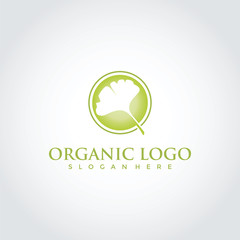 Organic Leaf Logo Template Design. Vector Illustration Eps. 10