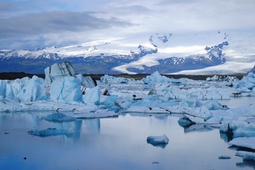 Fototapeta na wymiar Iceland, Glacier, Lagoon, Joekulsarlon, 