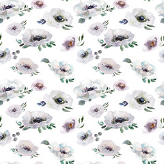 Wedding bridal bouquet seamless pattern