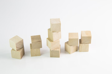 small wooden square cubes 