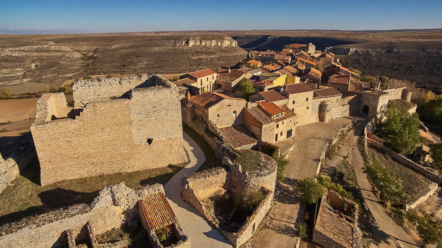 Sunset in Rello medieval village in Soria province, Spain
