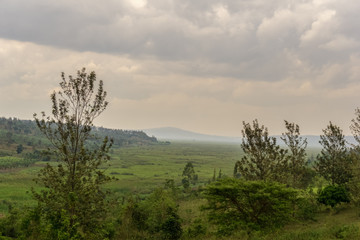 Fototapeta na wymiar The landscape in Rwanda