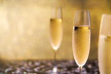 Champagne glasses ,ciose-up
