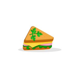 flat vector image of a sandwich on a white background