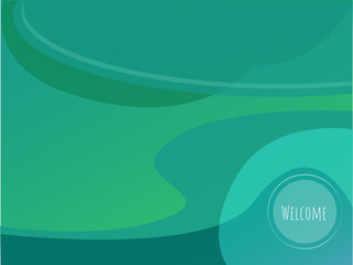 Vector arcadia green background with parallax effect - transparent shapes for screen, wallpaper, card, background, animation, mobile