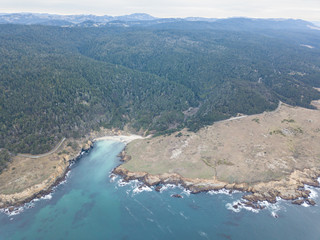 Fototapeta na wymiar Beautiful Aerial View of Sonoma Coast in California